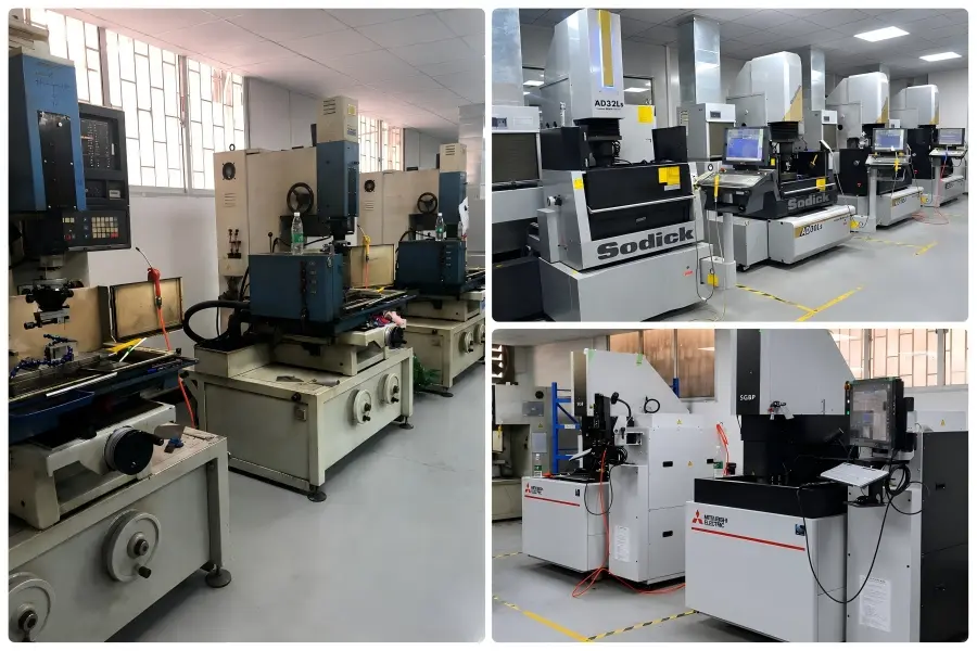 EDM machining and in-house electrode manufacturing for precision mold features